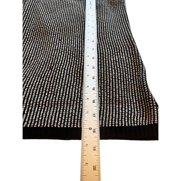 J. Peterman XS Navy Blue White Knit Twinset Cardigan & Tank Top 100% Rayon - Picture 14 of 16